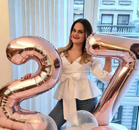 Number Balloons 1st Birthday Decorations - Rose Gold / Number 0 - image 2