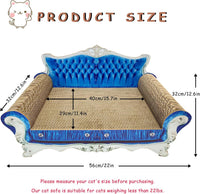 Luxury Cardboard Cat Scratcher Sofa Bed - Blue Crown - image 2