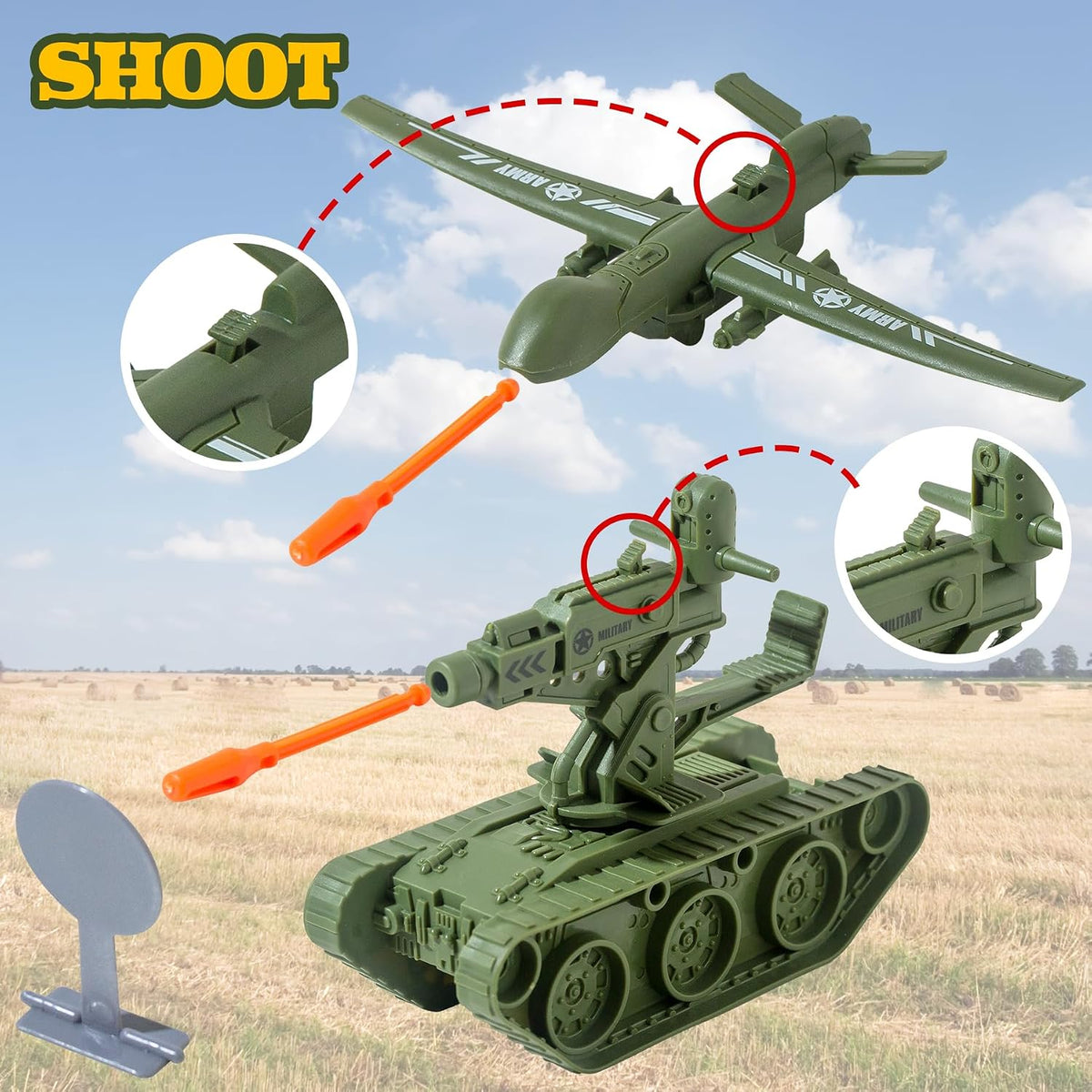 Wbzle army men action figures playset with soldiers, boats, tricycle and quadricycle - view 8