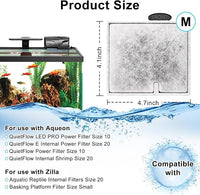 4 Pack Medium Filters Cartridges Compatible with Aqueon Fish Tank Filter Cartridges Compatible with Aqueon QuietFlow LED PRO Power Filter Size 10/Power Filter Size 10/E Internal Power Filter Size 20