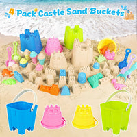 REZUCREY Beach Toys with 4 Castle Buckets - image 2