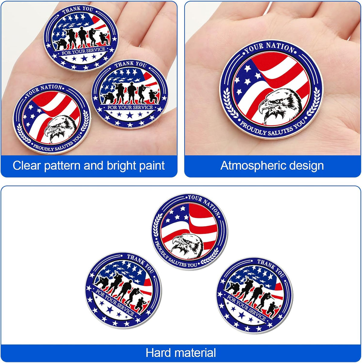 20pcs Military Challenge Coins - Stylish - image 3