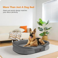 Orthopedic Waterproof Medium Dog Bed Sofa, Gel Memory Foam, 36" – Essentials for Dogs - Medium Grey / X-Large(45 x 32 x 7 inch) - image 2