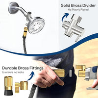 Indoor Hose Attachment with Handheld Sprayer for Dog Washing, Plant Watering, and Cleaning (75 FT) Long Hose with Universal Shower Head Adapter and Dog Shower Attachment