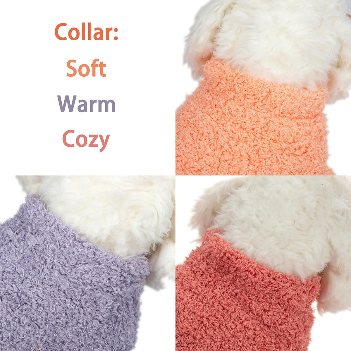 Dog Sweater, Dog Clothes for Medium Dogs Male or Boy - Pink+Purple+Magenta / Medium - image 4