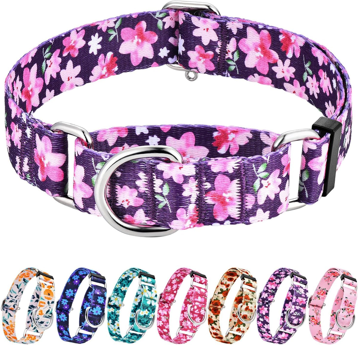 Hikiko Martingale Dog Collar Without Buckle - Japanese Purple / Small