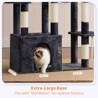 Heybly Heavy Duty Cat Tree with Large Base for Large Indoor Cats - Smoky Gray / L - image 4