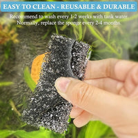 FEDOUR Submersible Aquarium Internal Filter, Filter with Water Pump for Fish Tank up to 35 Gallon (Sponge 4pcs for 8W)