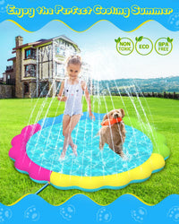 Raxurt Non-Slip Splash Pad for Kids and Dog - Colorful / 59in - image 2