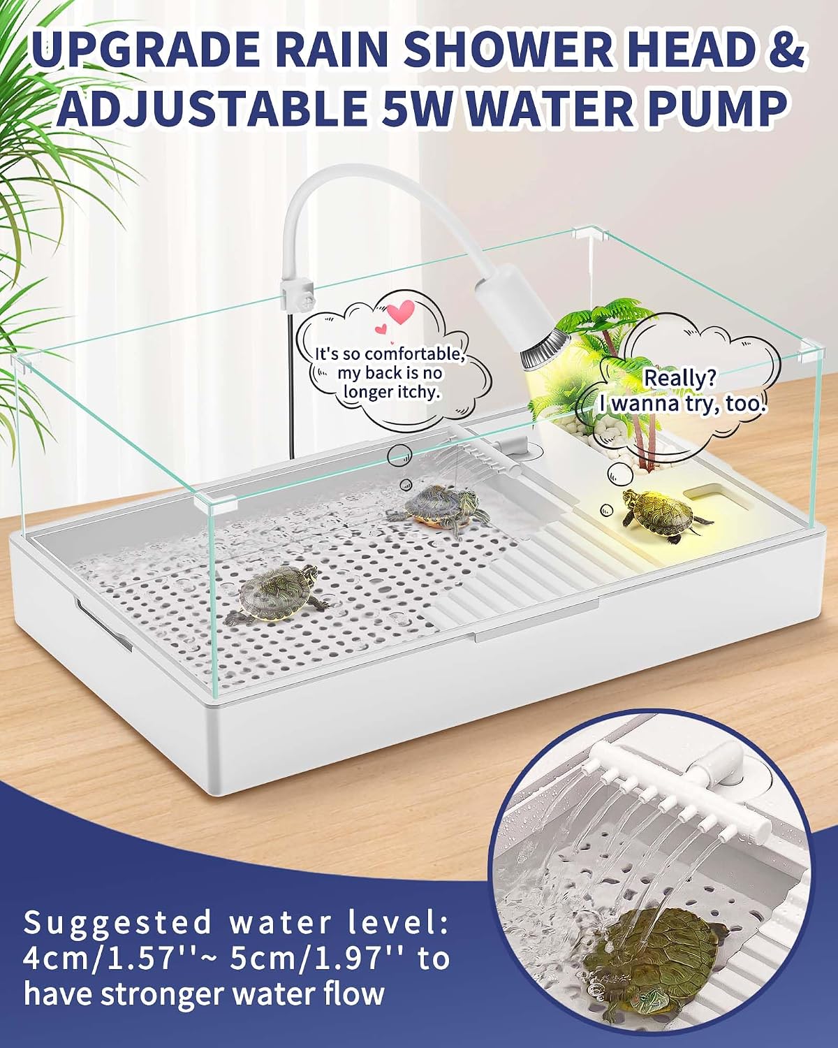 MoonOrange Turtle Tank Kit - L Kit-23.6'' x 14.1'' x 10.4'' - image 2