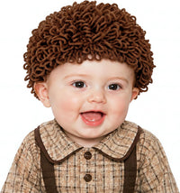 Halloween Cabbage Costume Yarn Wig - Brown 6 / Curly Crop