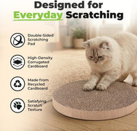 Catify Spin n' Scratch Cat Scratch Pad Refill, Round - Round (5 Pack) - image 3