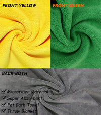 2 Pack Dog Towels Super Absorbent Pet Bath Towel Microfiber Dog - 2 x Small - image 3
