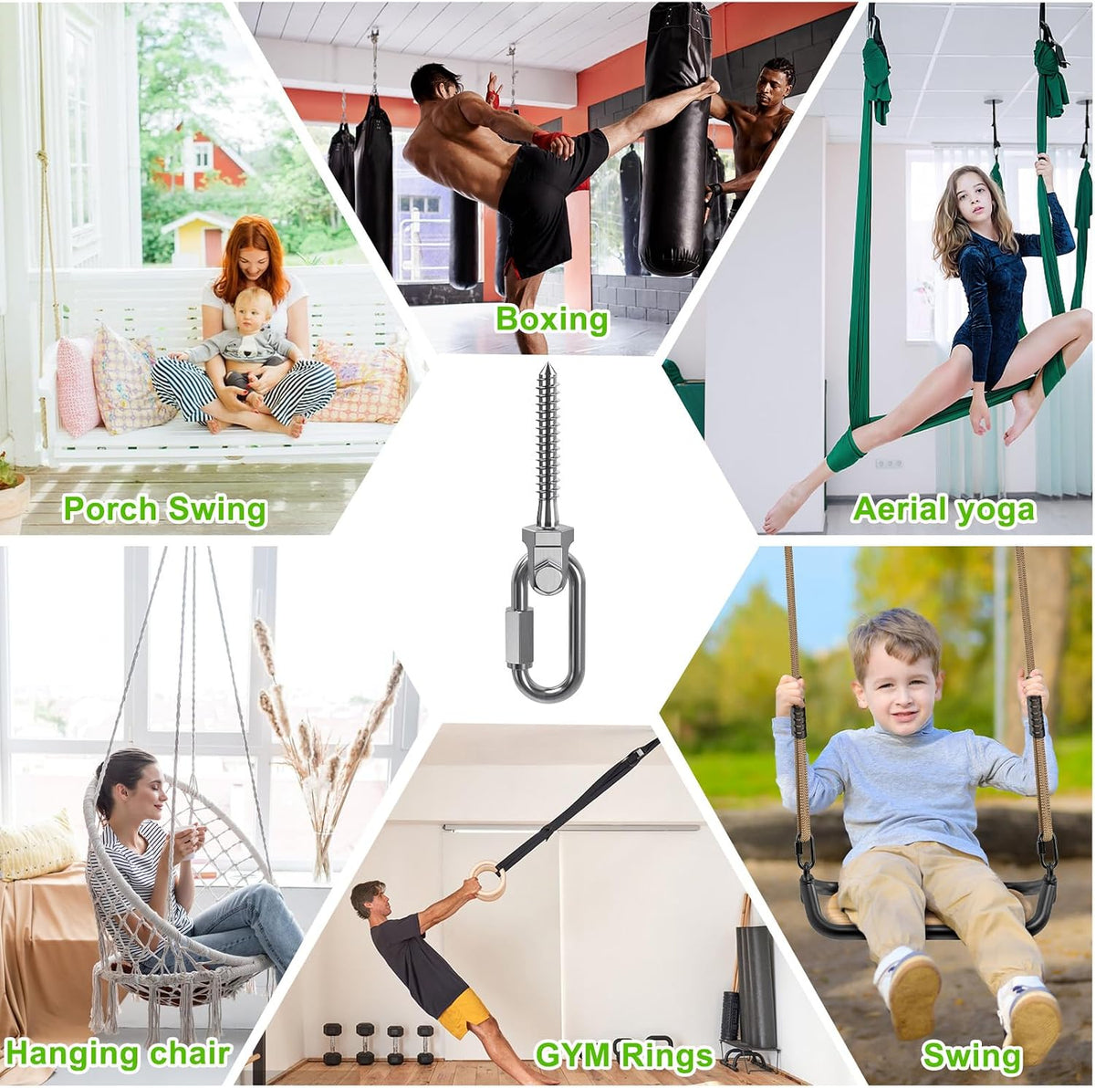 SELEWARE Heavy Duty Swing Hanger - O (5 Inch, 4 Pack) - image 4