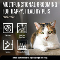 Clear Eyes Solution Set 6in1 Multi-Functional Pure Mist and Stainless Look Clay Mask - Tear Stain Remover, Eye Cleaner - Eye Care Ear Care Grooming Treatment for All Dogs and Cats Eyes
