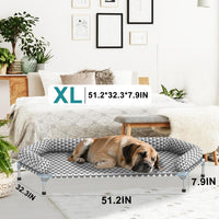 Kuntrust Elevated Outdoor Dog Bed, Medium Size, Cotton Material - Triangle / 6 sided Bolster X-Large - image 4