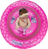 Inflatable Baby Swimming Float with Safety Seat Fun Swimming Pool - Red Mermaids - image 3