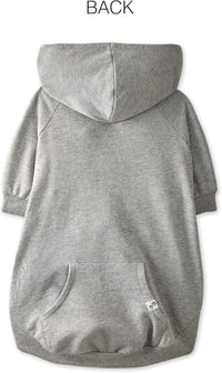 Rocky – The Orginal Lightweight Hooded TEE 100% Organic Cotton Dog Hoodie Pet Coat Sweater for Small, Medium, Large Dogs, Heather Gray, XX-Small
