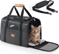 Morpilot Cat Carrier Soft for Large Medium Cats and Puppy up to – Essentials for Dogs - Dark Gray / 16.5"L x 11.0"W x 11.0"H