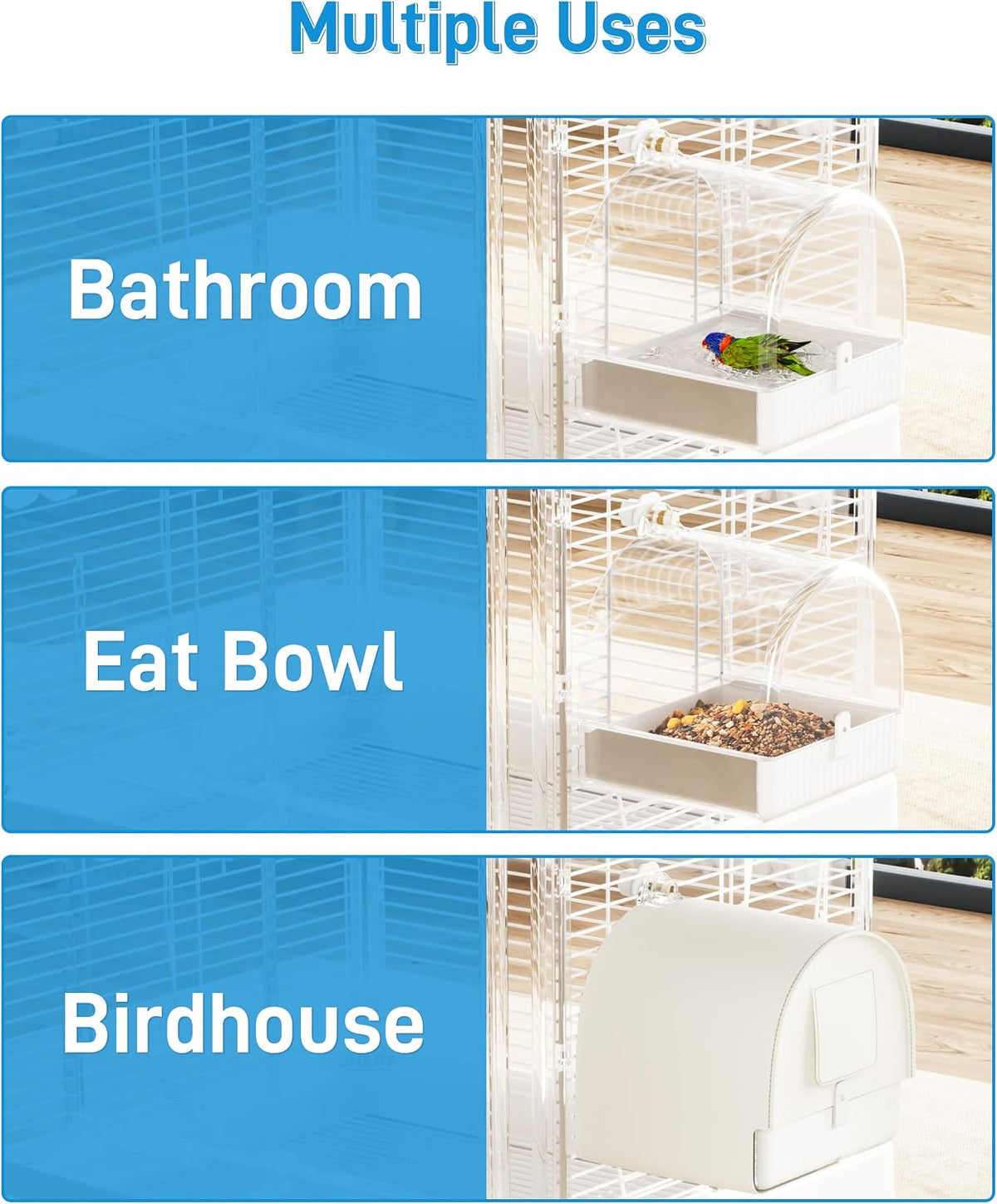 BUCATSTATE Hanging Bird Bath for Cage - Bird Bath - image 2