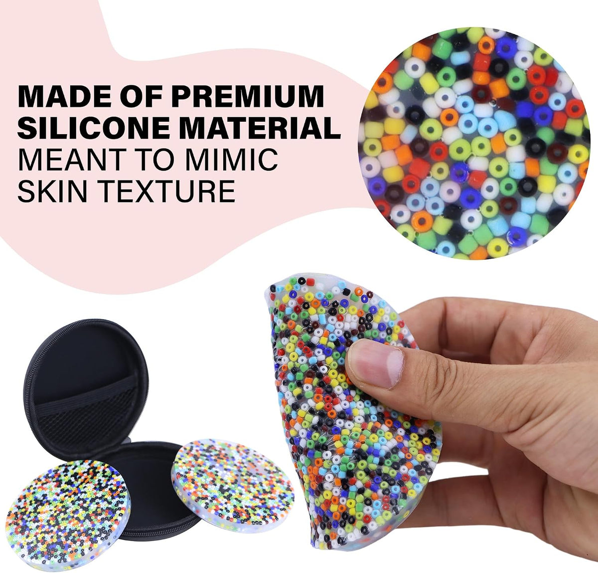 Picky Pad 1 Pack - 1 Count Fidget for Skin Picking with Carrying Case - Trichotillomania Relief - 2 - image 4