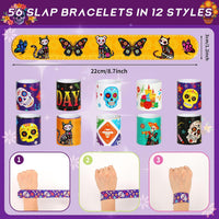 Junebrushs 56 fall Thanksgiving slap bracelets with turkey, pumpkin and leaf designs - view 26