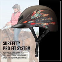 Troxel Rebel Turquoise Rose Helmet