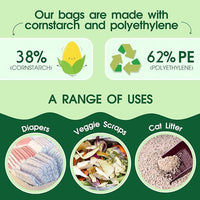 Pet N Pet 800 Counts Unscented Dog Poop Bags Rolls with Tie Handles, 38% Plant Based & 62% PE Poop Bags for Dogs, Extra-Thick Doggie Poo Bag, Pet Waste Bag