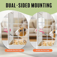 Choco Nose Patented No-Drip Water Bottle/Feeder for Guinea Pigs/Hamsters/Bunnies/Ferrets/Other Small Pets, Critters and Animals -for Cages, Crates or Wall Mount. 10.2 oz. Nozzle 10mm, Pink (C128)