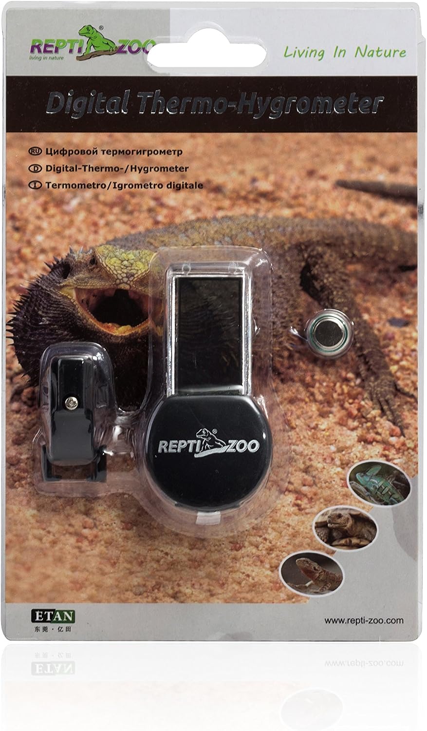 REPTI ZOO Reptile Terrarium Thermometer Hygrometer Digital LCD - image 3