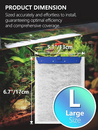 6 Pack Large Fish Tank Filter Cartridges Compatible with Tetra Whisper Bio-Bag Filters, Turtle Tank Filter Replacement for Whisper 20i, 40i / IQ20, 30, 45, 60 / PF20, 30, 40, 60 & ReptoFilter