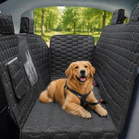 Waterproof Tesla Model Y Dog Seat Cover – 600D Oxford Rear Seat Hammock with Mesh Window