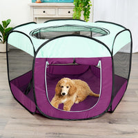 FurHaven Soft-Sided Dog & Cat Playpen - Purple / Large - image 2