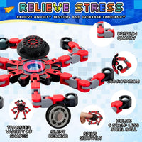 12PCS Transformable Fidget Spinners for Kids Adults - 12colors - image 2