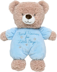 Halloween 9 inch Plush Rattle with Embroidered Jack-O-Lantern for Baby - Blue Bear