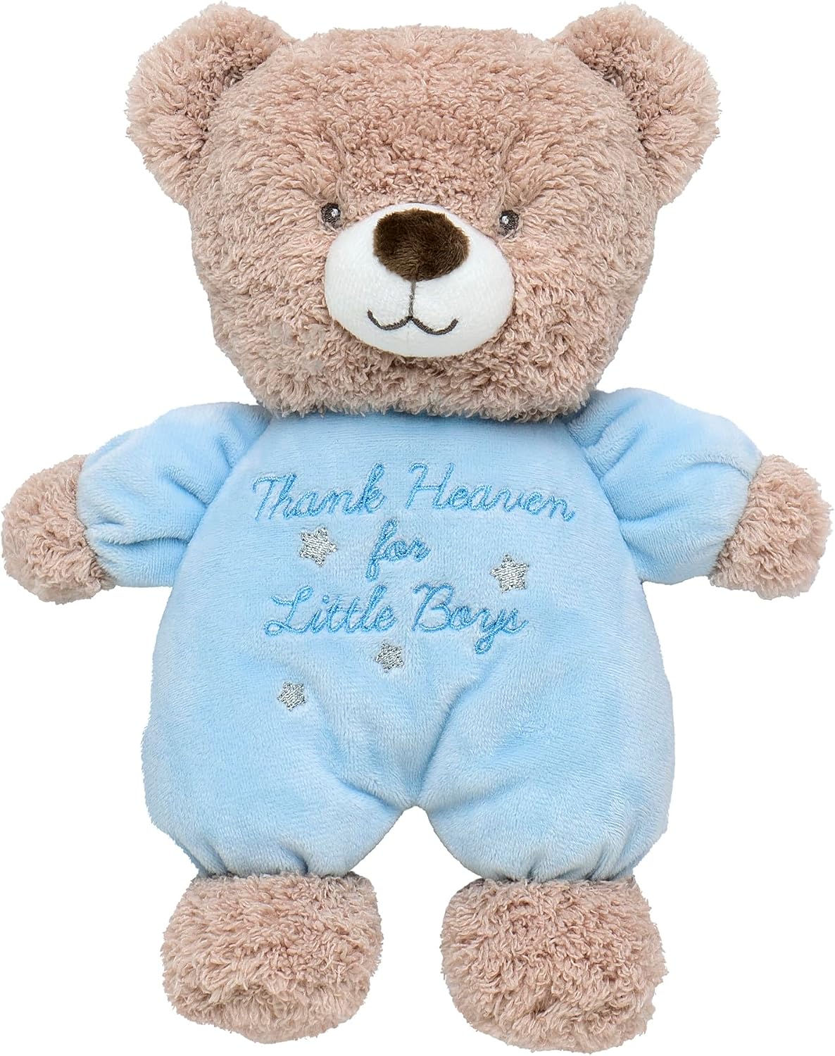 Halloween 9 inch Plush Rattle with Embroidered Jack-O-Lantern for Baby - Blue Bear