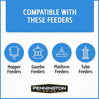 Pennington Select Chips & Bits Wild Bird Seed for Outside Feeders, High-Protein, No-Hull & No-Waste, Sunflower Chips & Peanut Bits Attract Songbirds,15-lb. Bag