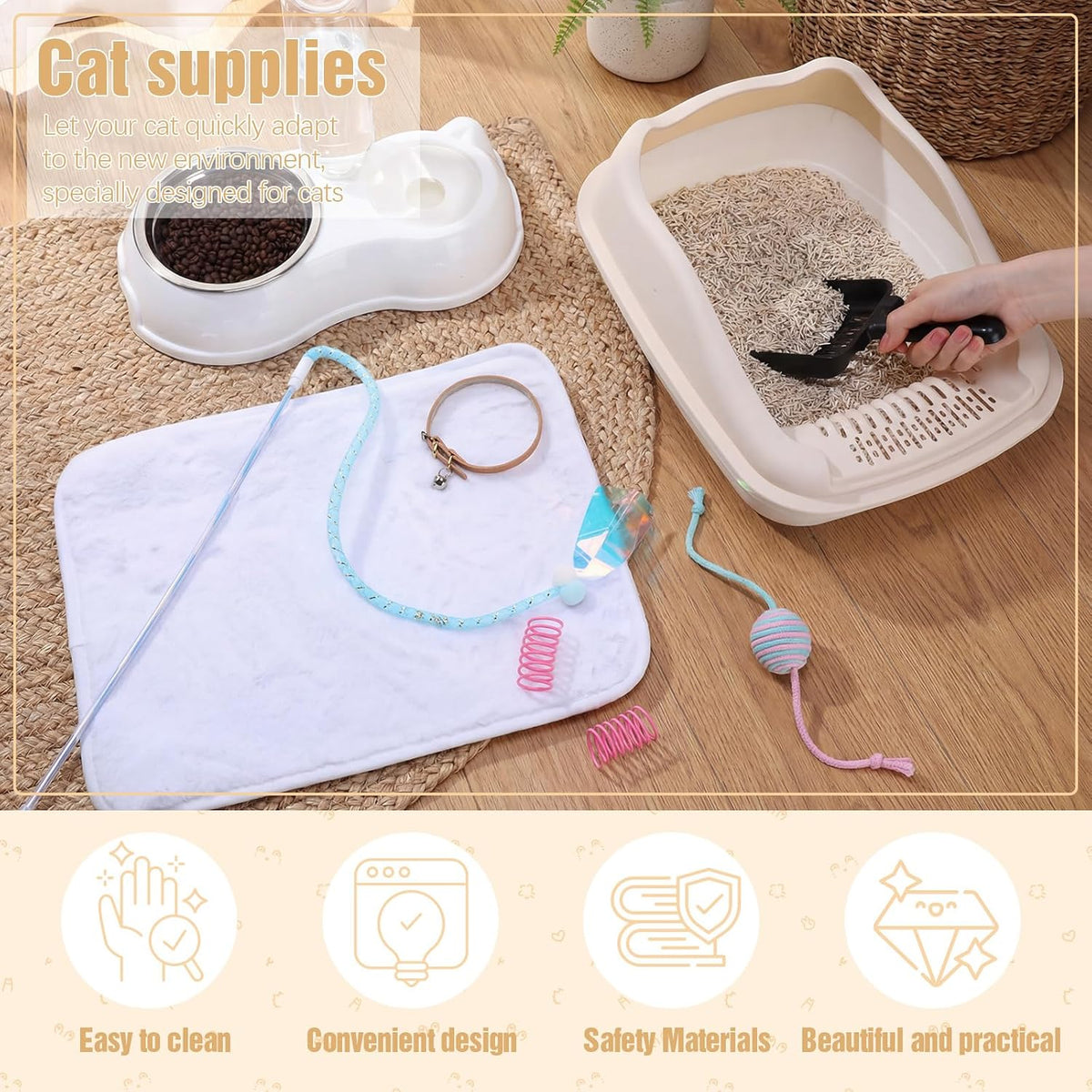 Eccliy 10 Pcs Kitten Starter Kit for Indoor - Classic / Small / White - image 4