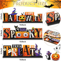 3 Pieces Halloween Table Decorations Wooden Centerpieces – Fun for Kids & Family - image 2