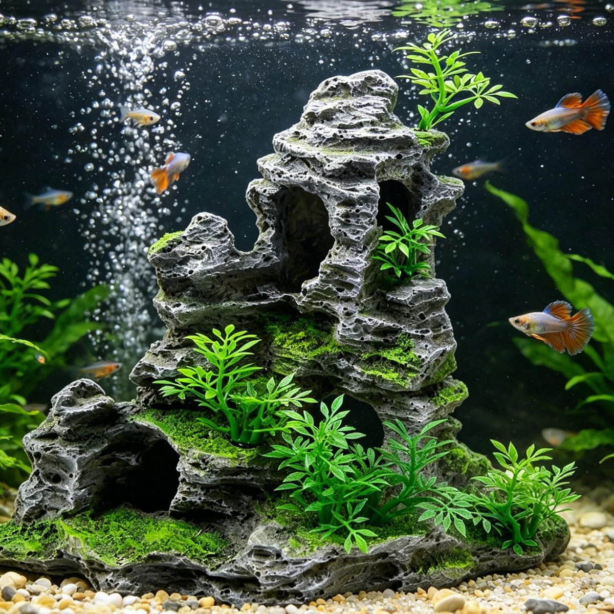 Saim Aquarium Mountain View Stone Ornament - 11.5x6x10.6inch-L - image 2