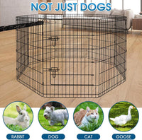Puppy Pet Playpen 8 Panel 24 Inch Indoor Outdoor Metal Portable - 36"H x 24"W, 8 Panels with Octagonal Bottom Pad - image 4