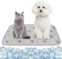 NACOCO Summer Pet Cooling Mat - S: 15.5'' x 19.5'' / Grey French Bulldog