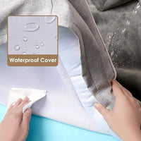 EHEYCIGA Orthopedic Dog Beds for Large Dogs, Waterproof Memory Foam Large Pet Bed with Sides, Non-Slip Bottom and Egg-Crate Foam Dog Couch Bed with Washable Removable Cover, Grey