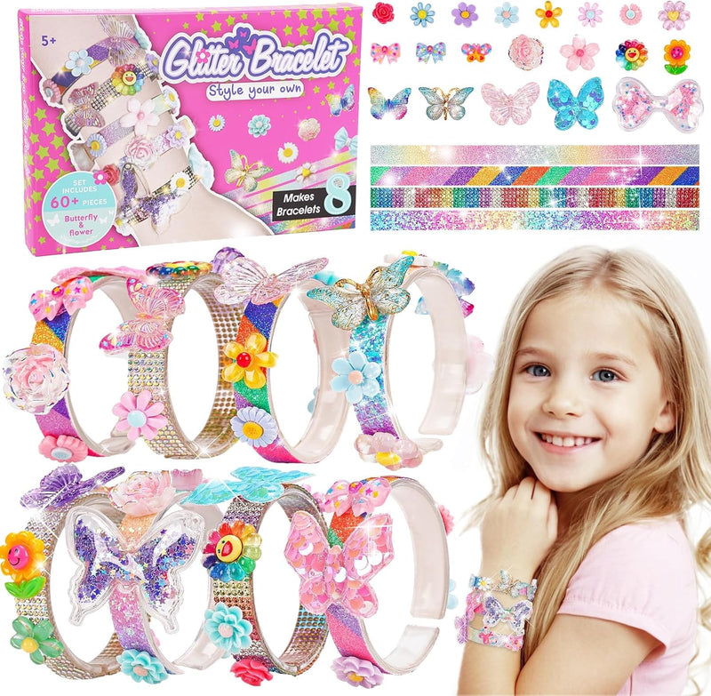 Friendship Bracelet Making Kit for Girls Toys Crafts for Kids Ages - Butterfly&Flower
