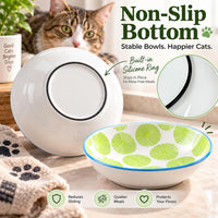 Ceramic Cat Food Bowls, Water - Classic Color - image 3