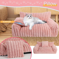 Cute Dog Couch for Medium Large Dogs, Dog Cat Couch Sofa - Small(24x18x10") / Pink - image 2