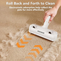 ACE2ACE Pet Hair Remover, Reusable Lint Roller for Cat and Dog Hair, White – Essentials for Cats - White - image 3