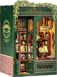 Fsolis Book Nook Kit Booknook Bookshop - Owl Bookstore