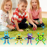 Transformable Fidget Spinner Toys for Kids and Adults - 1 Yellow+1 Blue+1 Red - image 4