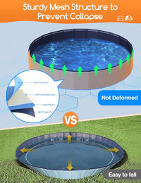 Meowant Extra Large Dog Pool Foldable 97'' - 7XL-120'' × 20'' - image 3